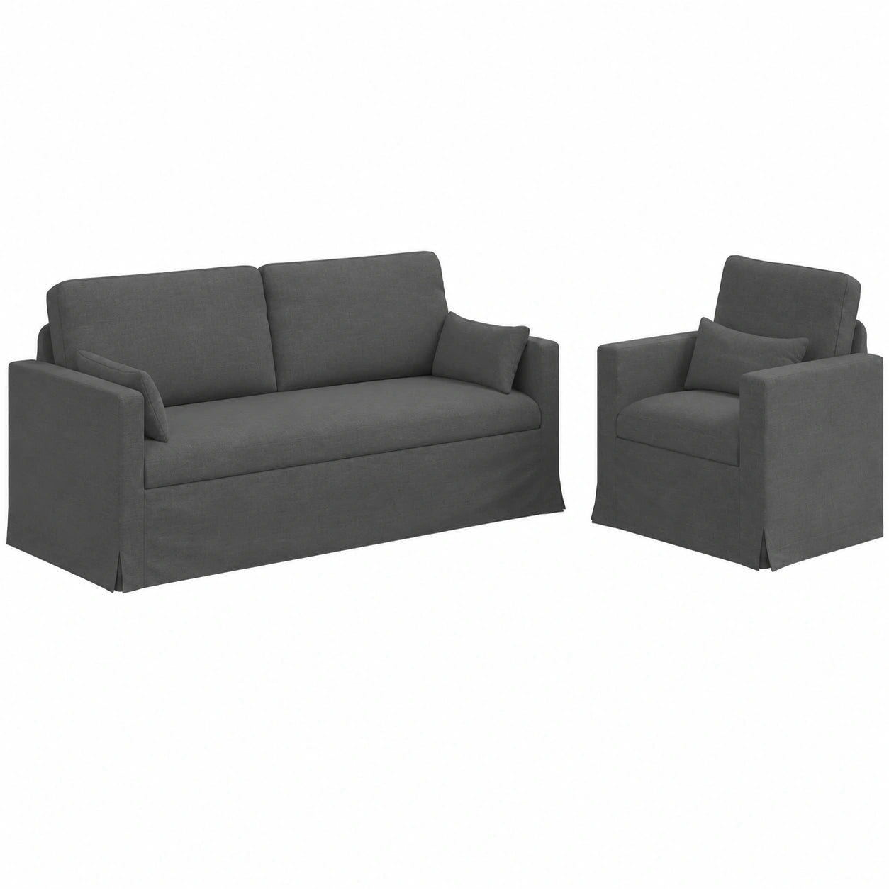 Conjunto de Sofá Modular Gris Oscuro 2 Piezas con Diseño Ergonómico y Tela Duradera
