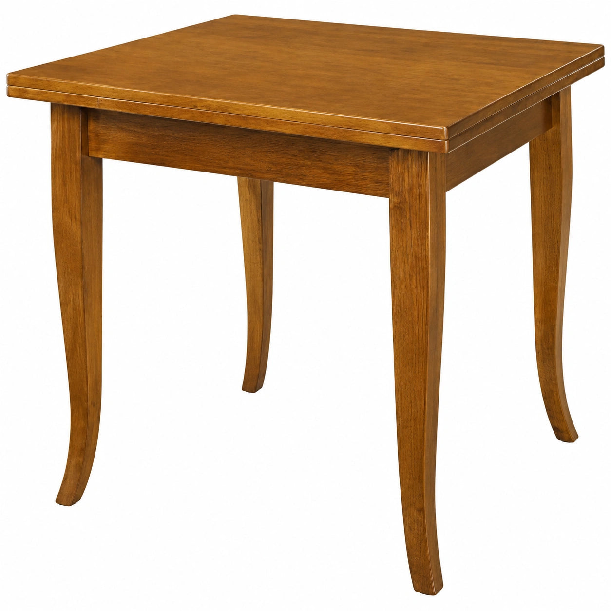 Mesa Extensible de Nogal 100x100x75 cm, Diseño Clásico Fabricado en Italia
