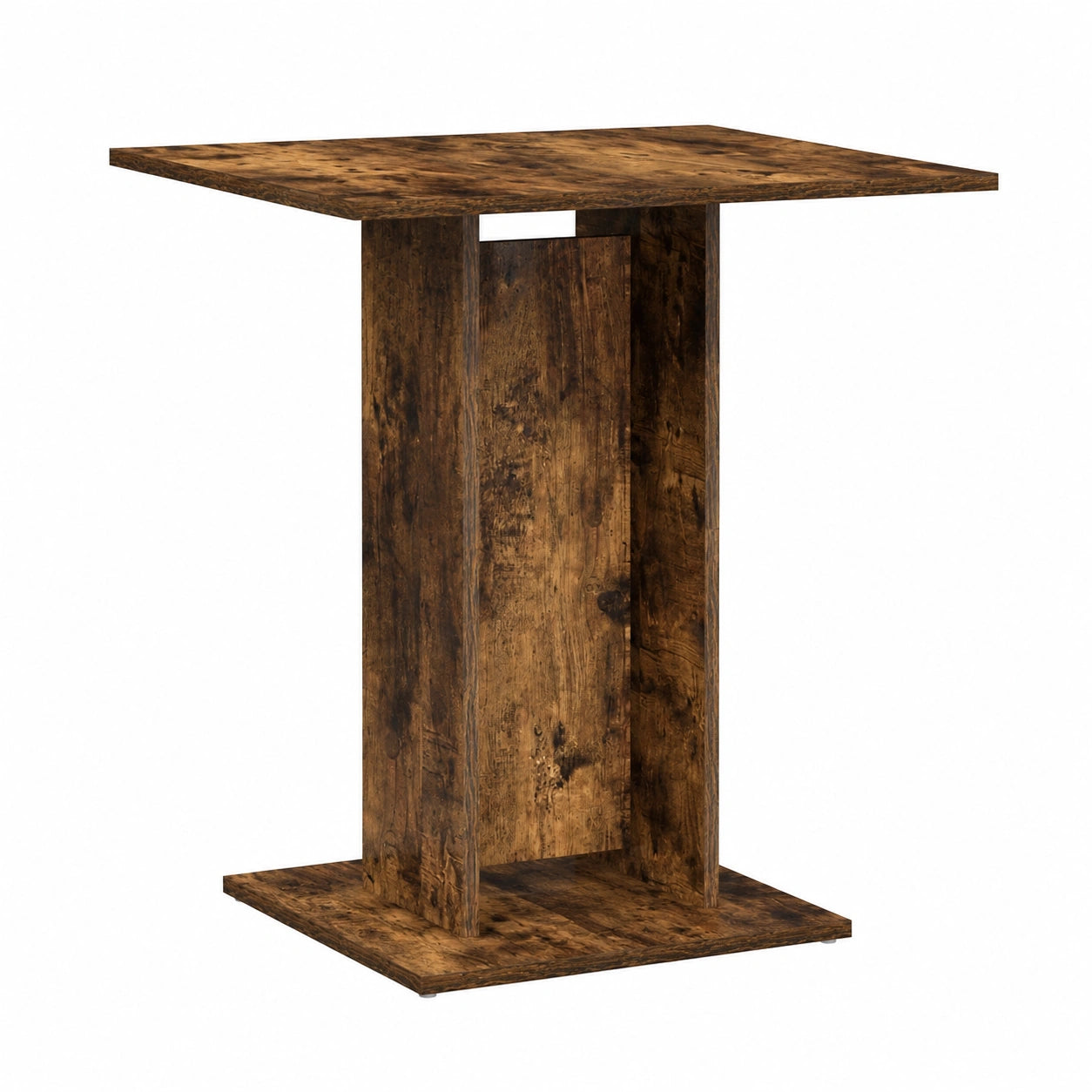 Mesa Bistró de Madera Roble para Restaurante y Cafetería, 60x60x75 cm