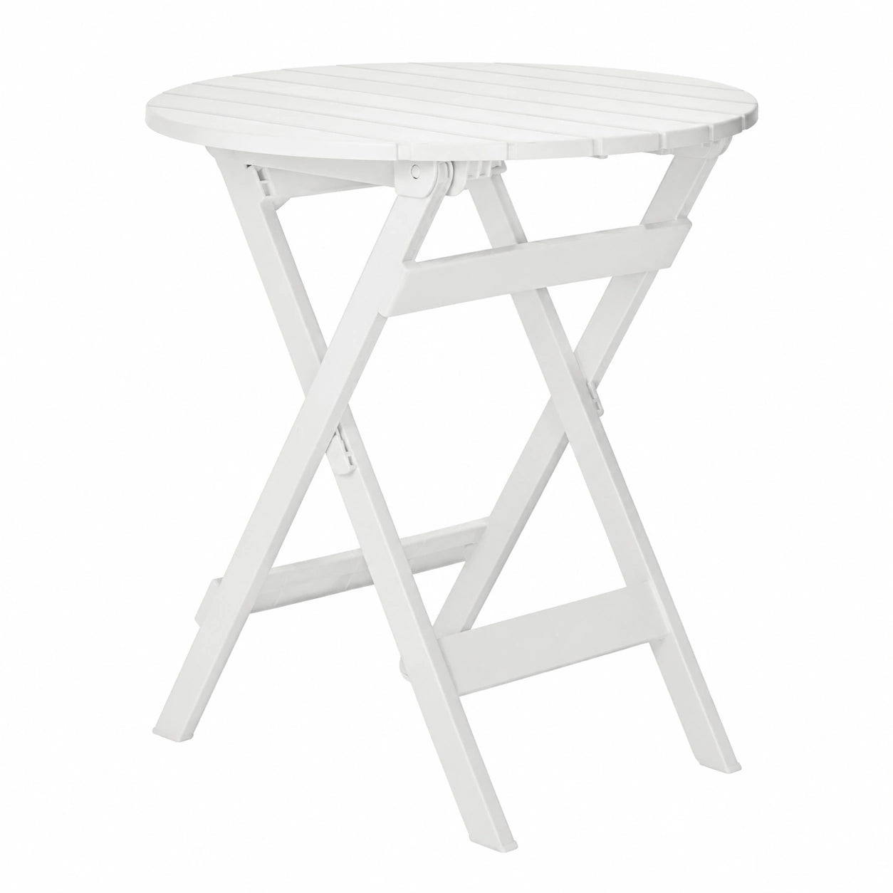 Mesa Plegable Blanca para Balcón y Patio, Ideal para Exterior