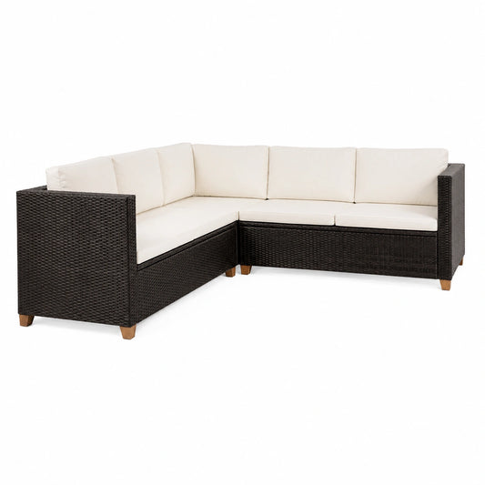 Conjunto de Sofás de Jardín 15 Piezas de Ratán para Exterior en 2 Colores