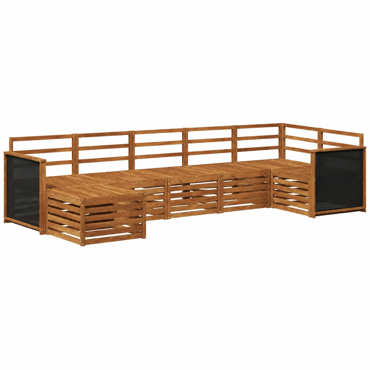 Conjunto de Muebles de Jardín 7 piezas, Sofá Modular Exterior, Resistente al Clima