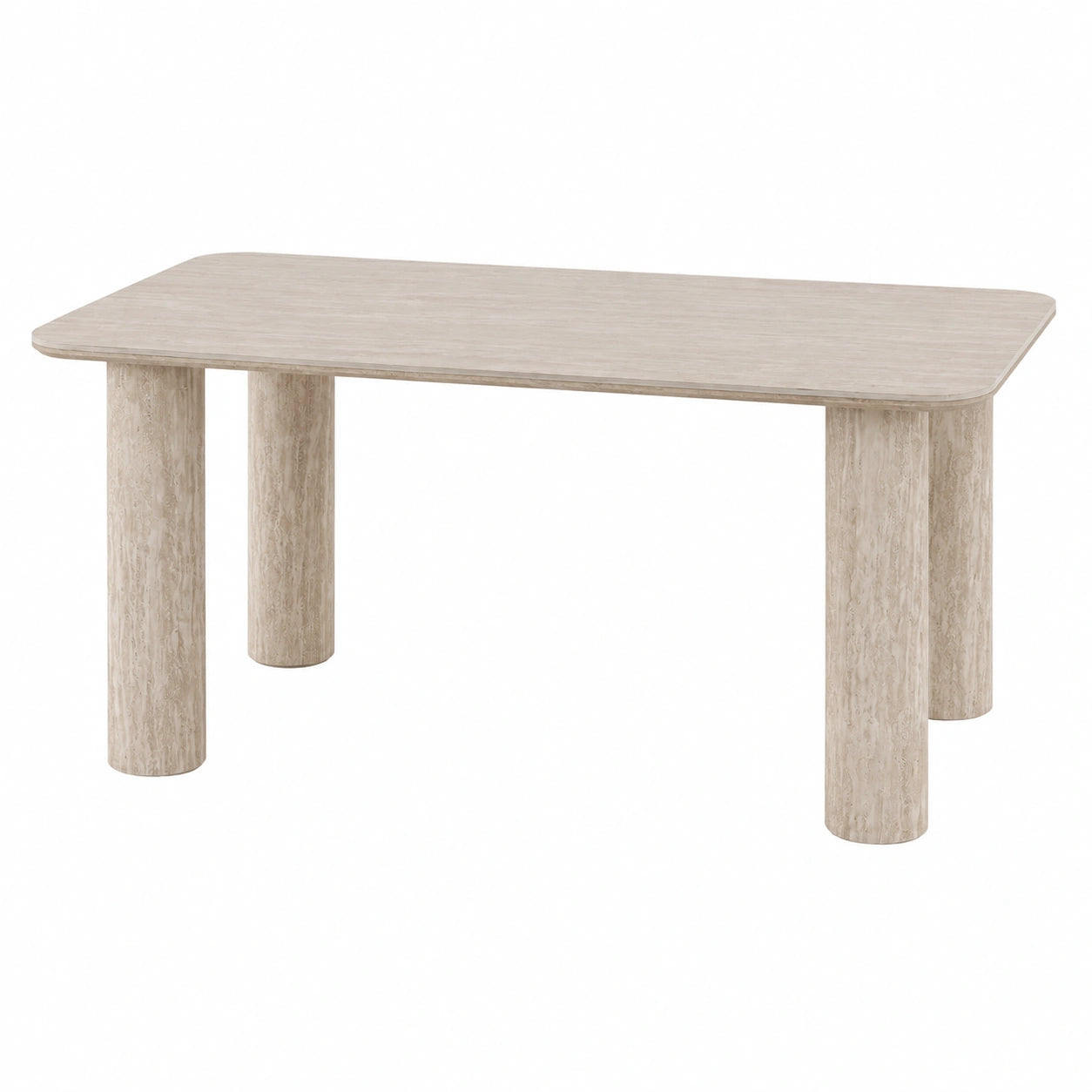 Mesa de Comedor Moderna de MDF con Acabado Cerámico Efecto Mármol, 160x90 cm, Diseño Elegante
