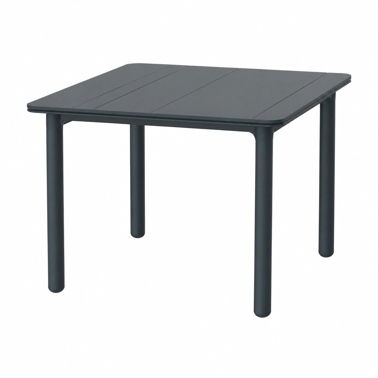 Mesa Cuadrada Resol Noa 90x90 cm para Interior y Exterior, Ideal para Jardín, Terraza y Cocina, Diseño Ligero para 2-4 Personas, Color Gris Oscuro