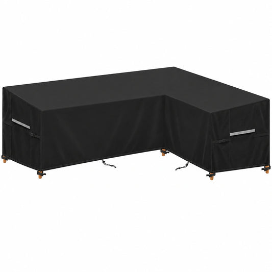 Cubierta Impermeable para Sofá de Esquina en L, Tela Oxford 420D, Protección UV, 240x180x90x80/60cm